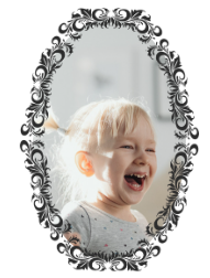 Canvaで画像を楕円フレームに配置した画面