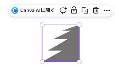 作成したフレームをCanvaへ反映した画面