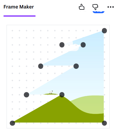 Frame Makerで複雑なフレームを作成した画面
