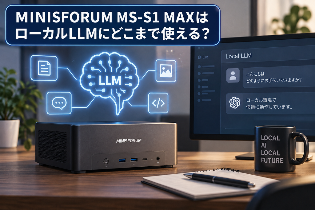 MINISFORUM MS-S1 MAXでローカルLLMを利用するイメージ